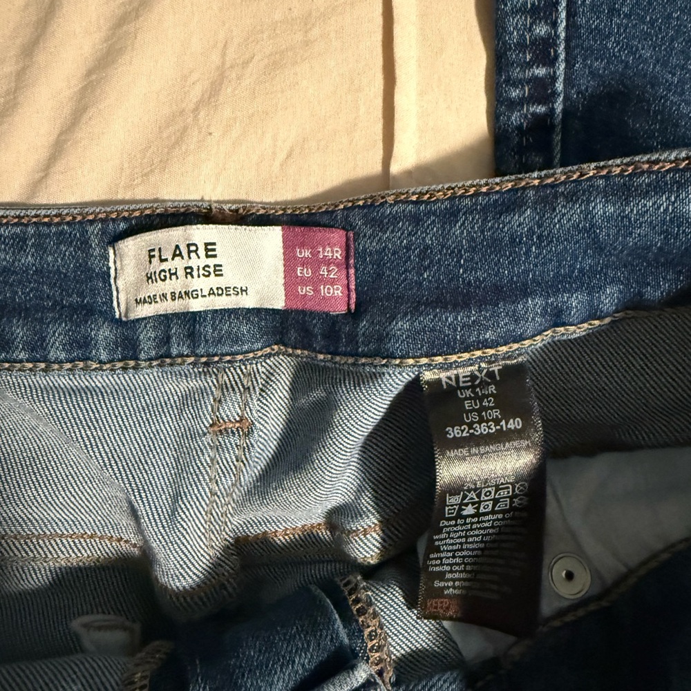 10 Items for $20: Next Dark Blue Flare Leg Jeans - Picture 2 of 4